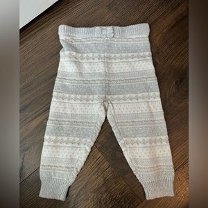Janie and Jack Metallic Fair Isle Pants (Size 6-12 Months)